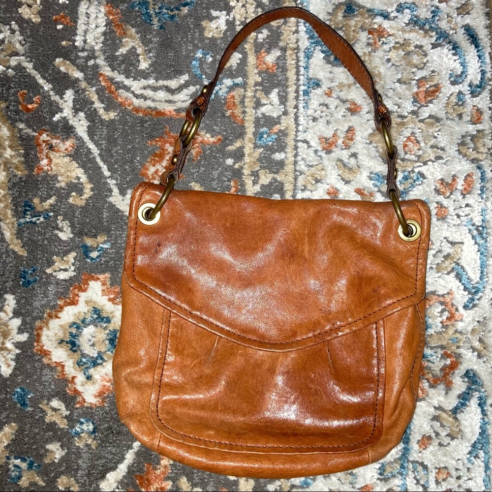 FOSSIL 100% Leather Saddle Shoulder Bag